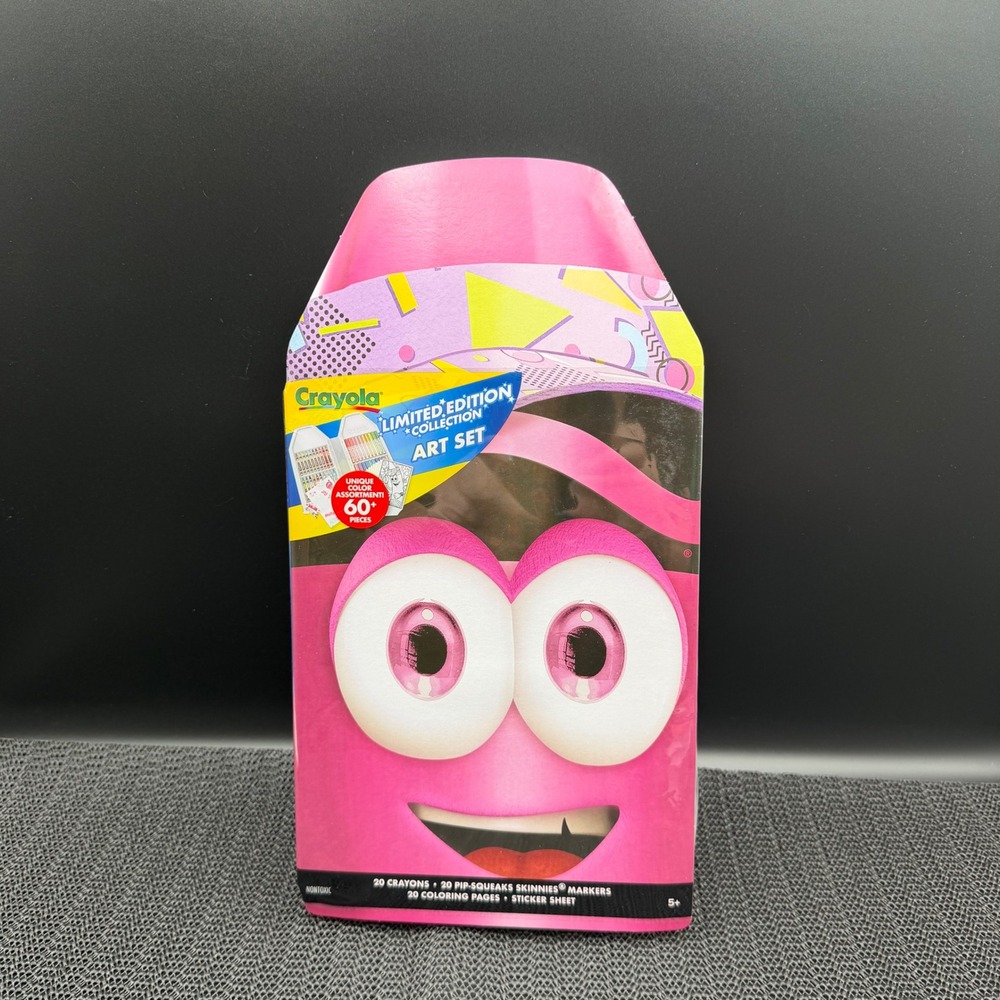 Crayola Limited Edition Art Set Mully Pink Mulberry 60+ Pieces Markers Crayons